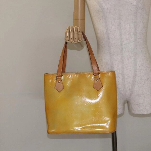 LOUIS VUITTON Monogram Vernis Houston Hand Bag Gris M91053 LV Auth th6218 - Picture 3 of 16